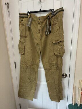 Galaxy Khaki Pants With Belt 38” x 32”